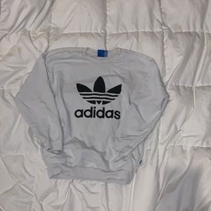 white adidas crew neck